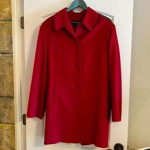 Forte (Nordstrom) 100 percent cashmere swing coat in stunning red.